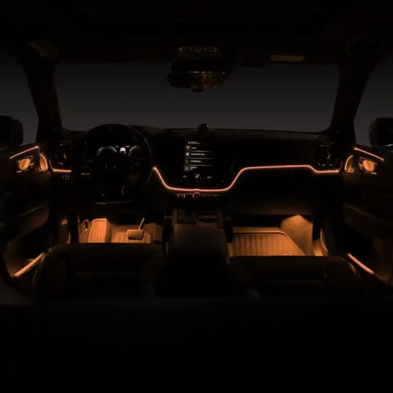 Banda decorativa auto LED 3 metri, pentru interior