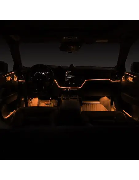 Banda decorativa auto LED 3 metri, pentru interior