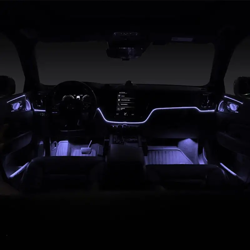 Banda decorativa auto LED 3 metri, pentru interior