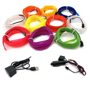 Banda decorativa auto LED 3 metri, pentru interior