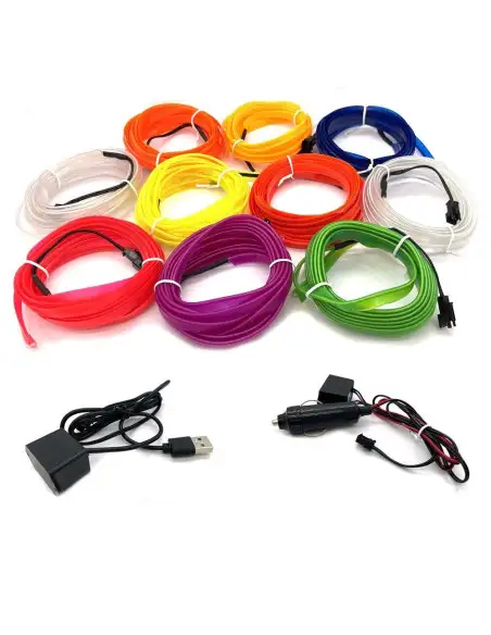 Banda decorativa auto LED 3 metri, pentru interior