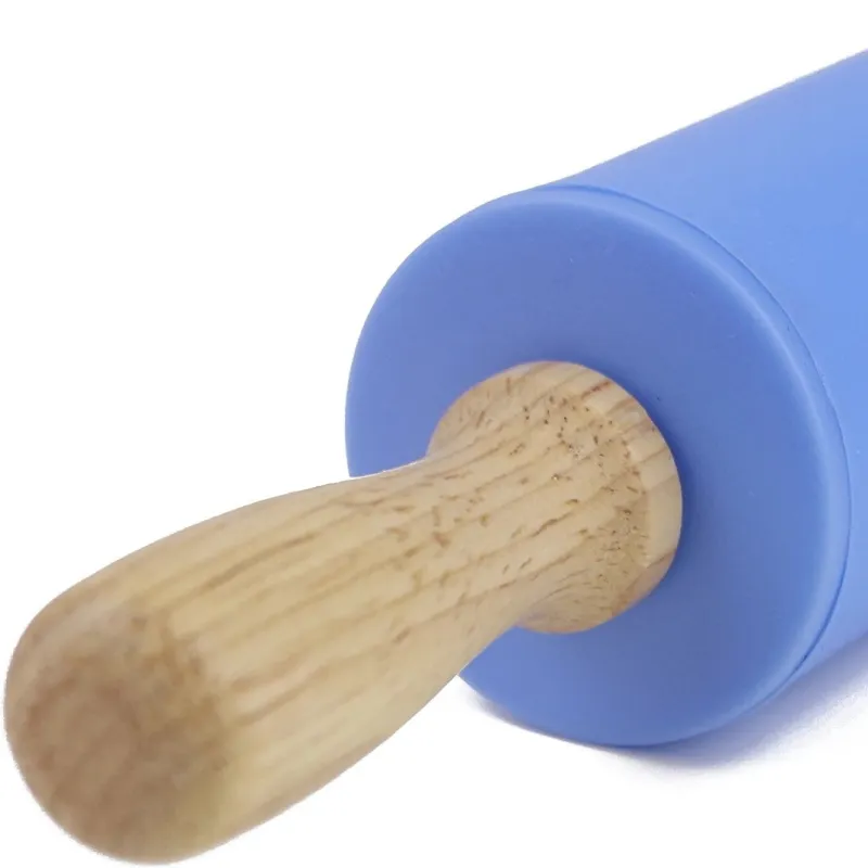 Sucitor rotativ din silicon cu manere de lemn