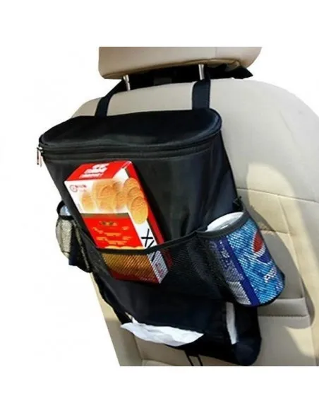 Organizator scaun auto cu buzunar termoizolant si suport cutie servetele
