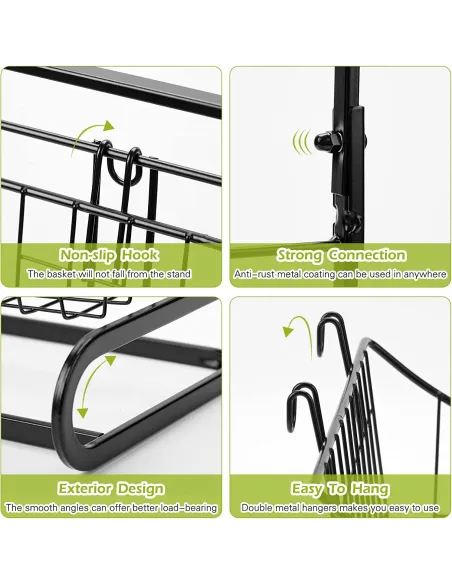 Organizator baie/bucatarie cu 2 cosuri incluse