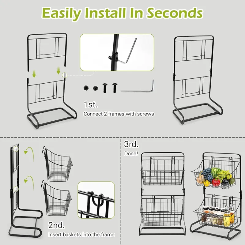 Organizator baie/bucatarie cu 2 cosuri incluse