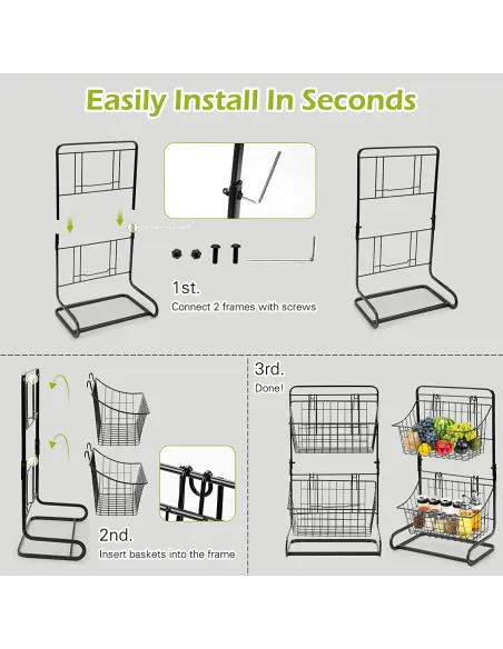 Organizator baie/bucatarie cu 2 cosuri incluse