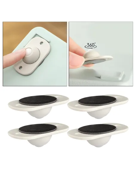 Set 4 x rotite pivotante cu adeziv de lipit