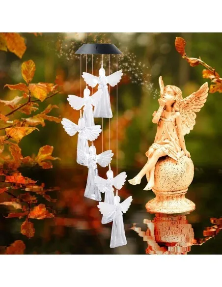 Set 2 x Decoratiune solara de gradina, 6 Ingerasi