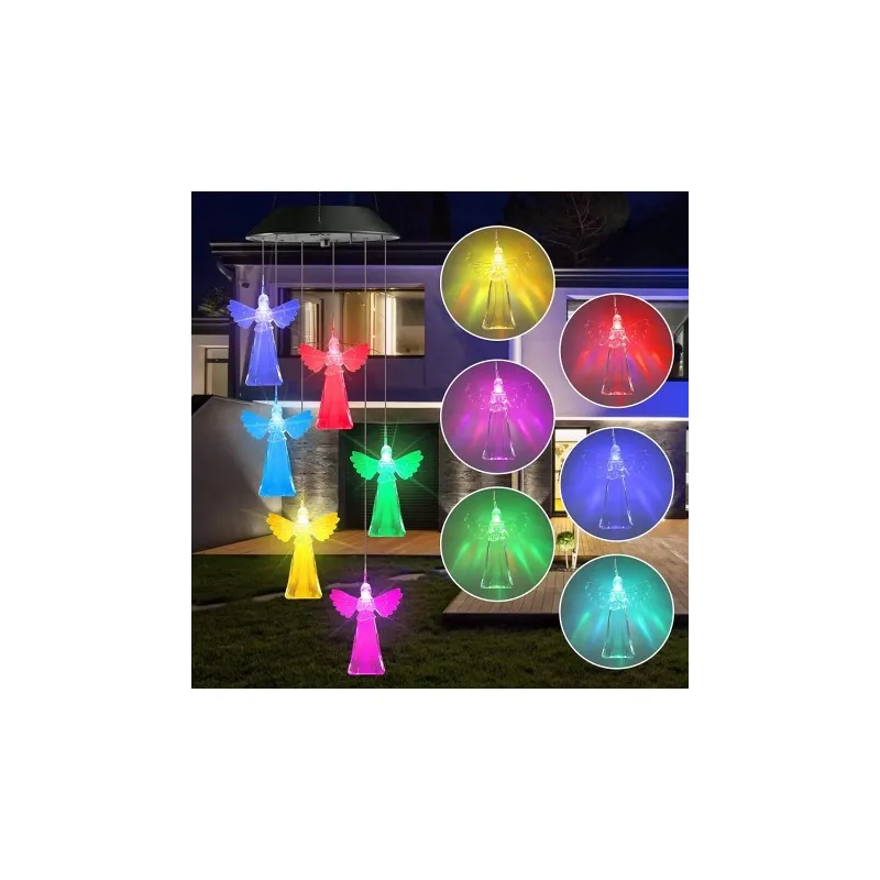 Set 2 x Decoratiune solara de gradina, 6 Ingerasi