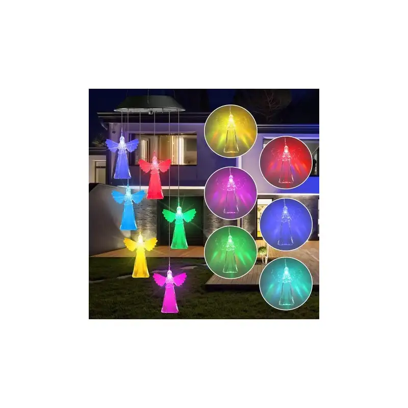 Set 2 x Decoratiune solara de gradina, 6 Ingerasi