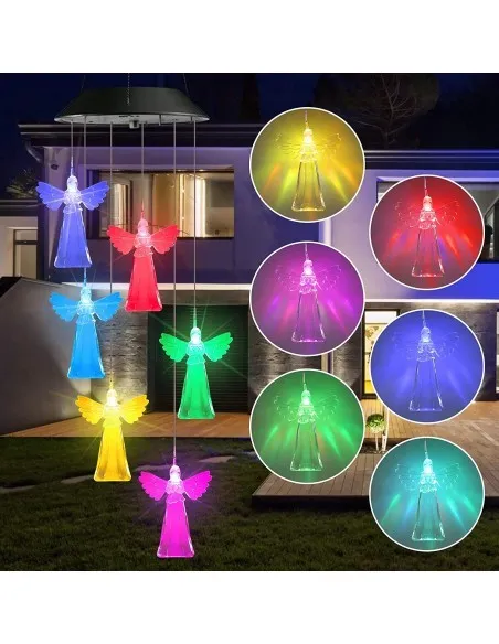 Set 2 x Decoratiune solara de gradina, 6 Ingerasi