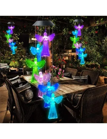 Set 2 x Decoratiune solara de gradina, 6 Ingerasi