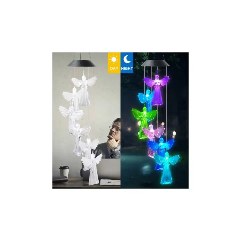 Set 2 x Decoratiune solara de gradina, 6 Ingerasi