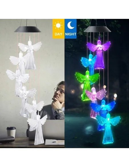 Set 2 x Decoratiune solara de gradina, 6 Ingerasi