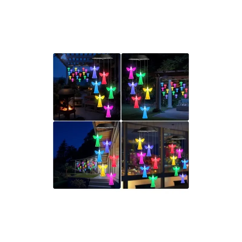 Set 2 x Decoratiune solara de gradina, 6 Ingerasi