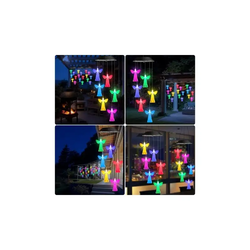 Set 2 x Decoratiune solara de gradina, 6 Ingerasi