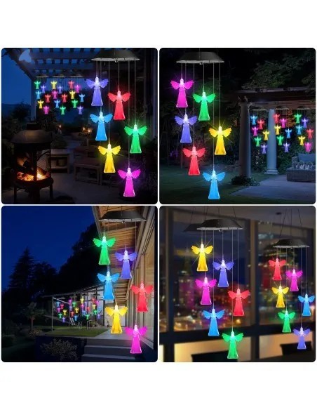 Set 2 x Decoratiune solara de gradina, 6 Ingerasi