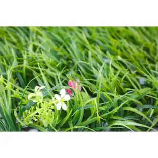 Gard cu iarba decor cu floricele, 60x40cm 2