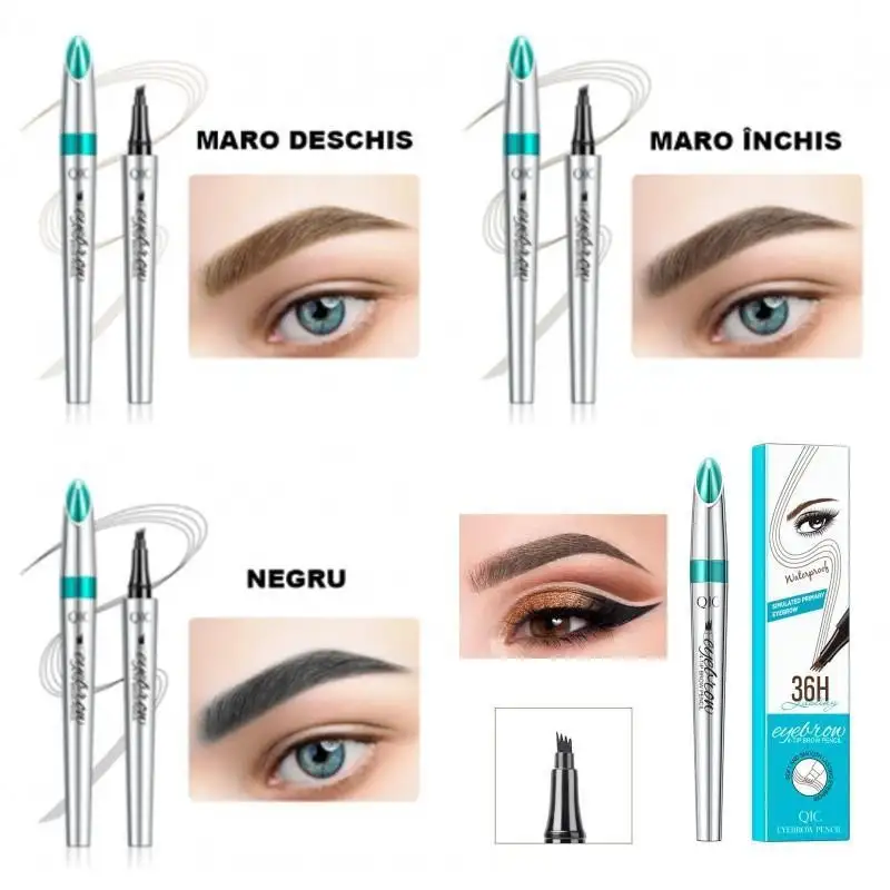 Creion sprancene cu efect microblading