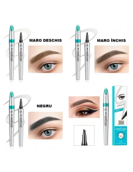 Creion sprancene cu efect microblading