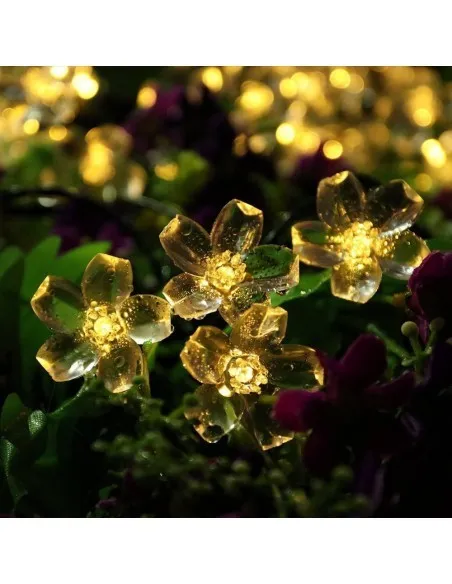 Set 2 x Instalatie solara floricele , 50 led-uri
