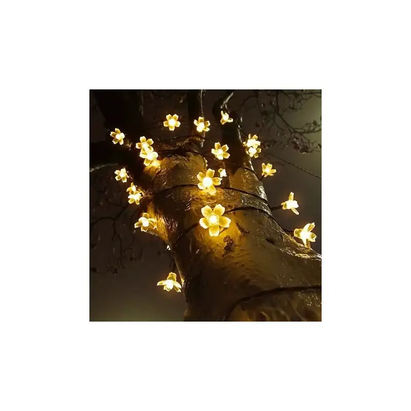 Set 2 x Instalatie solara floricele , 50 led-uri