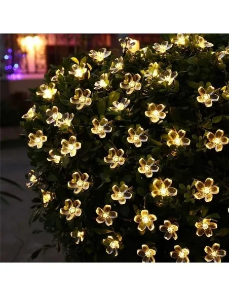 Set 2 x Instalatie solara floricele , 50 led-uri