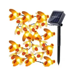 Set 2 x Instalatie solara albinute, 50 led-uri multicolor