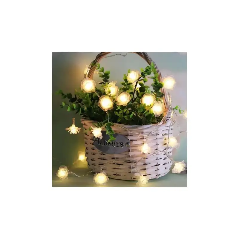 Set 2 x Instalatie solara 50 LED trandafiri