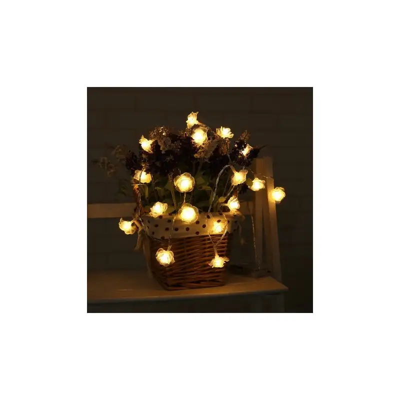 Set 2 x Instalatie solara 50 LED trandafiri