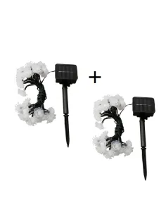 Set 2 x Instalatie solara 50 LED trandafiri 2