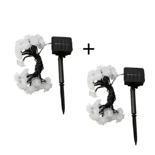 Set 2 x Instalatie solara 50 LED trandafiri 2
