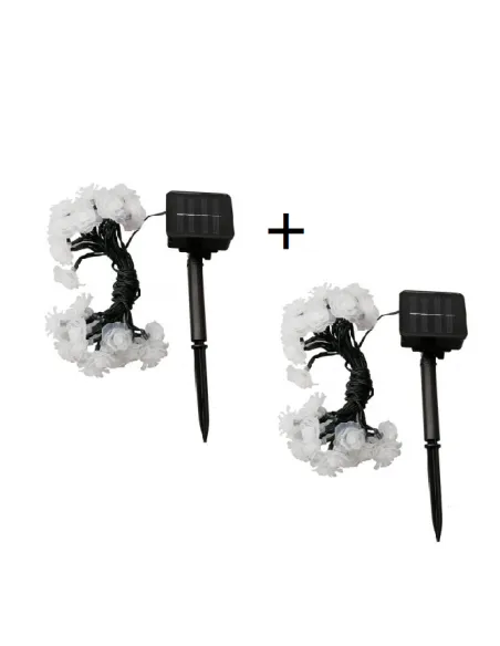 Set 2 x Instalatie solara 50 LED trandafiri