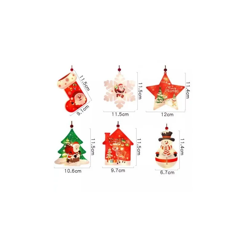 Set 2 x Perdea LED Crăciun 3m – 10 Figurine (Stea, Fulg de Nea, Moș), Interior