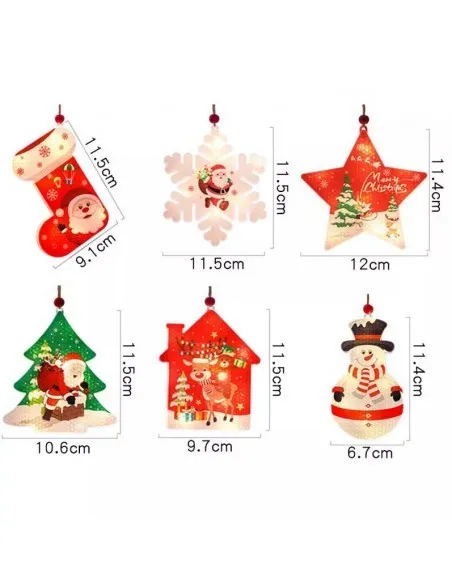 Set 2 x Perdea LED Crăciun 3m – 10 Figurine (Stea, Fulg de Nea, Moș), Interior