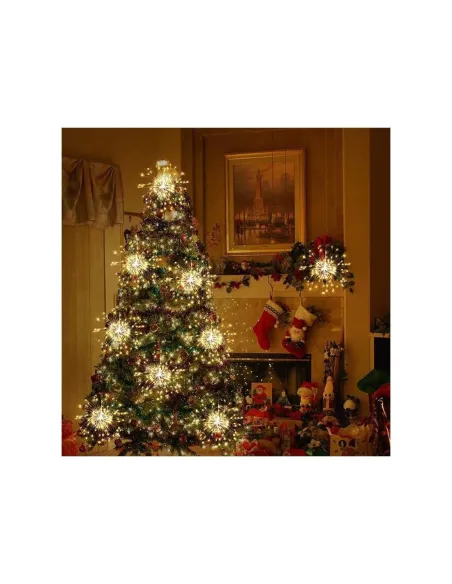 Set 2 x Instalație Tip Artificii 96 LED – Interconectabil, Diverse Culori, Interior & Exterior