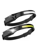 Set 2 x Lanterna frontala LED, 350 lumeni, Negru