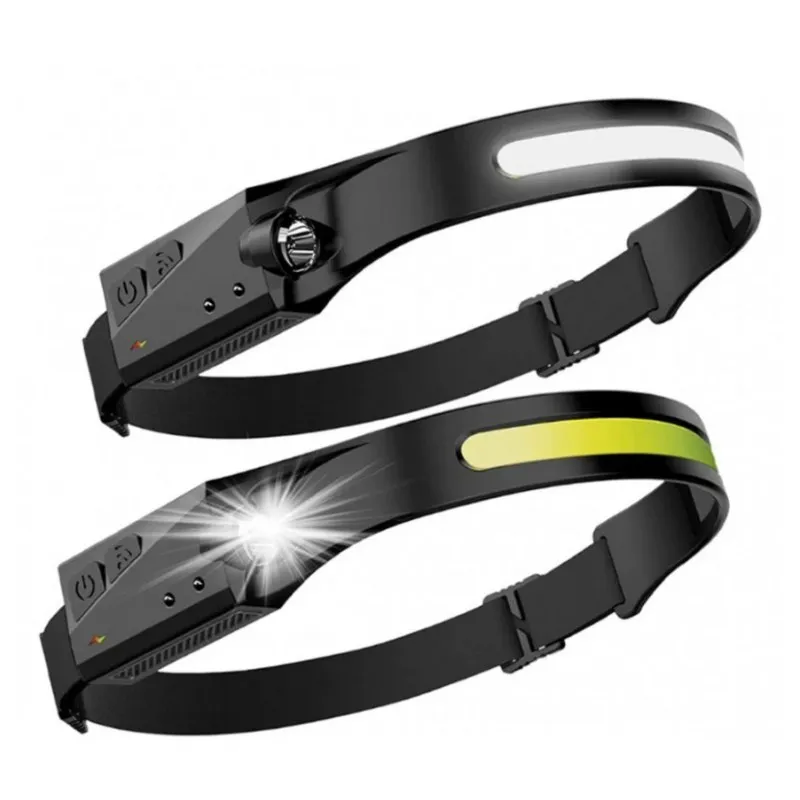 Set 2 x Lanterna frontala LED, 350 lumeni, Negru