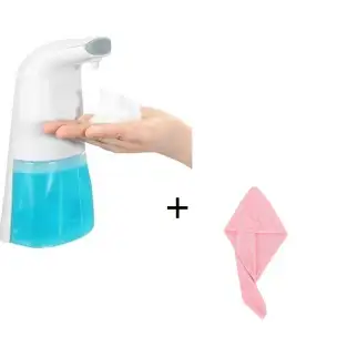 Dozator de sapun tip spuma cu senzor +prosop-turban pentru uscarea părului