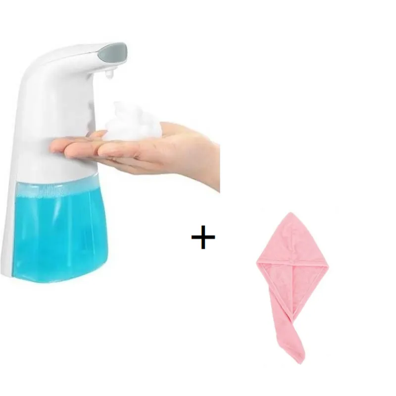 Dozator de sapun tip spuma cu senzor +prosop-turban pentru uscarea părului