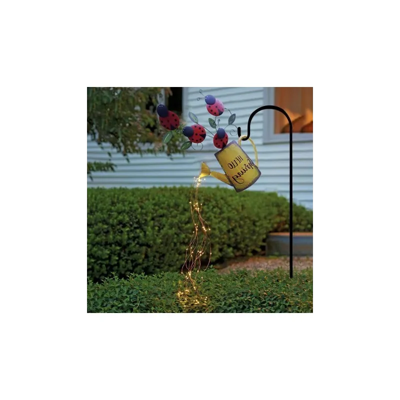 Set 2 x Stropitoare solara cu buburuze , lampa decorativa pentru gradina