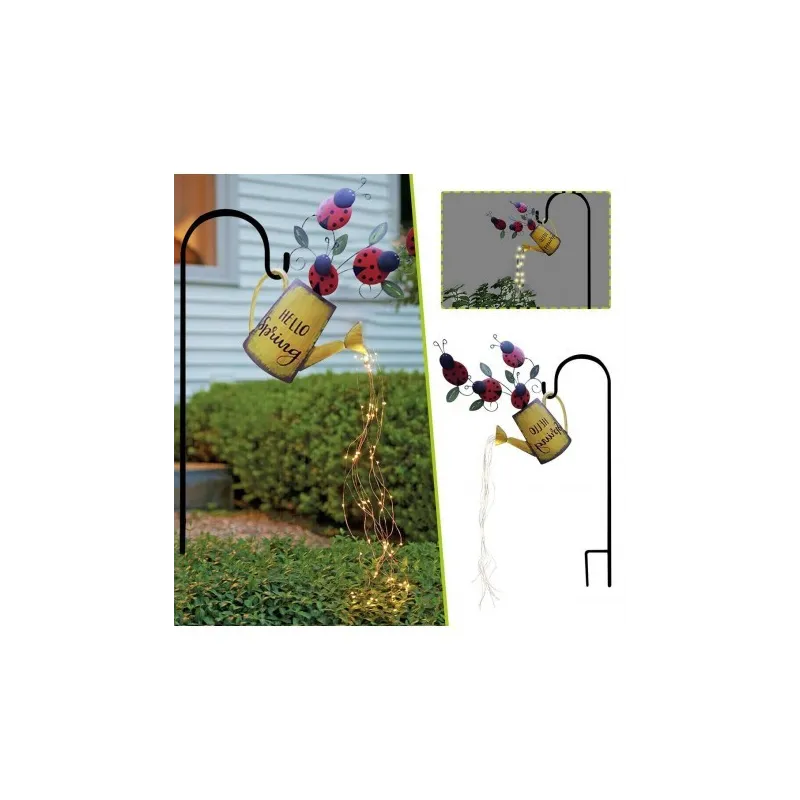 Set 2 x Stropitoare solara cu buburuze , lampa decorativa pentru gradina