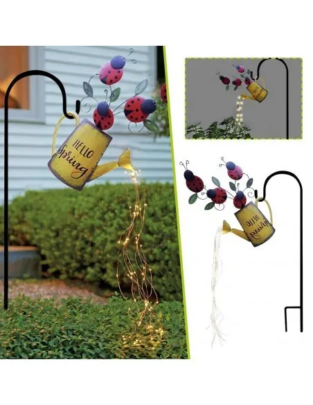 Set 2 x Stropitoare solara cu buburuze , lampa decorativa pentru gradina