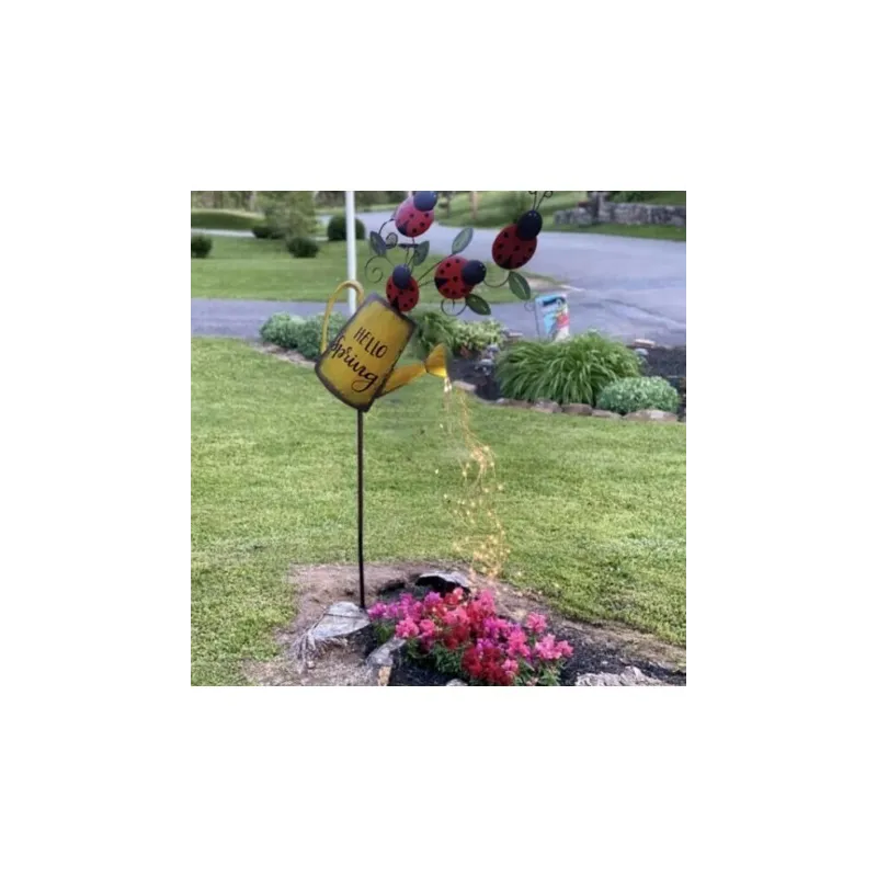 Set 2 x Stropitoare solara cu buburuze , lampa decorativa pentru gradina