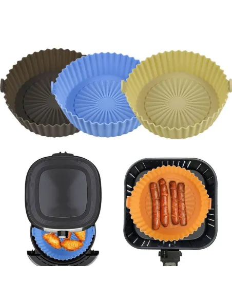 Set 2 Tavi din silicon pentru friteuza cu aer cald