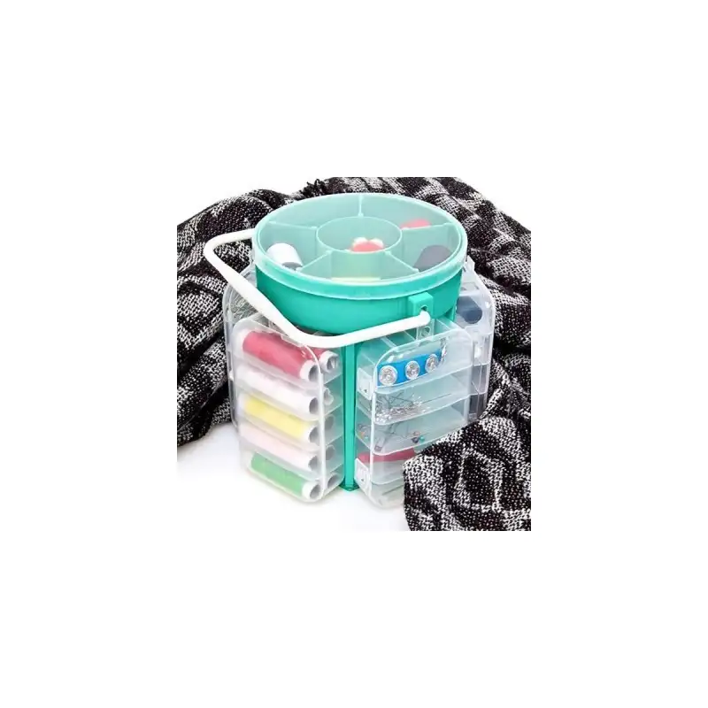 Trusa de cusut si croitorie, portabila, cu 210 accesorii