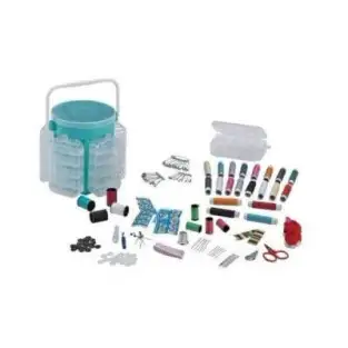 Trusa de cusut si croitorie, portabila, cu 210 accesorii 2