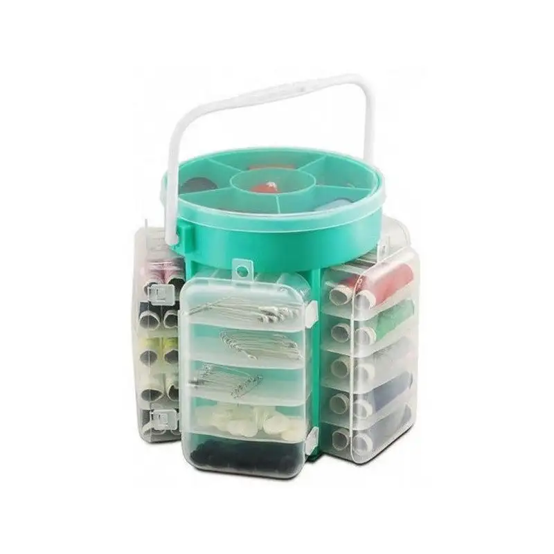 Trusa de cusut si croitorie, portabila, cu 210 accesorii