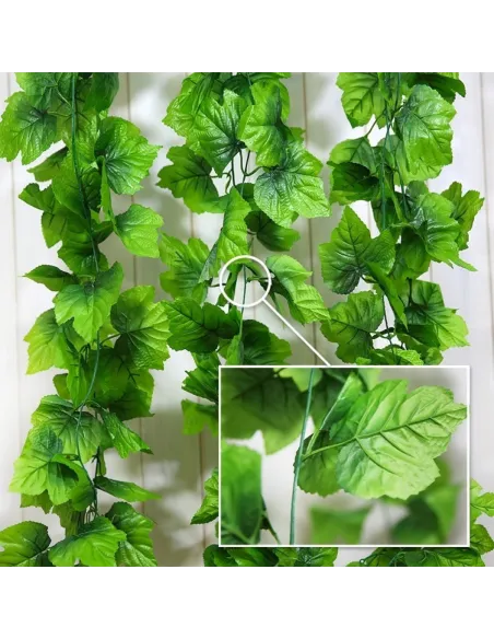 Set 12 ghirlande cu frunze de iedera, lungime 2M