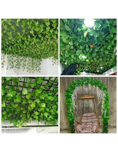 Set 12 ghirlande cu frunze de iedera, lungime 2M